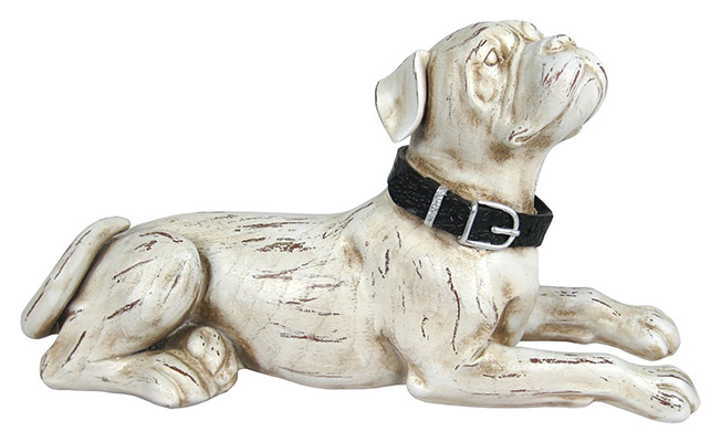 Resin Bulldog Lying Down - Click Image to Close